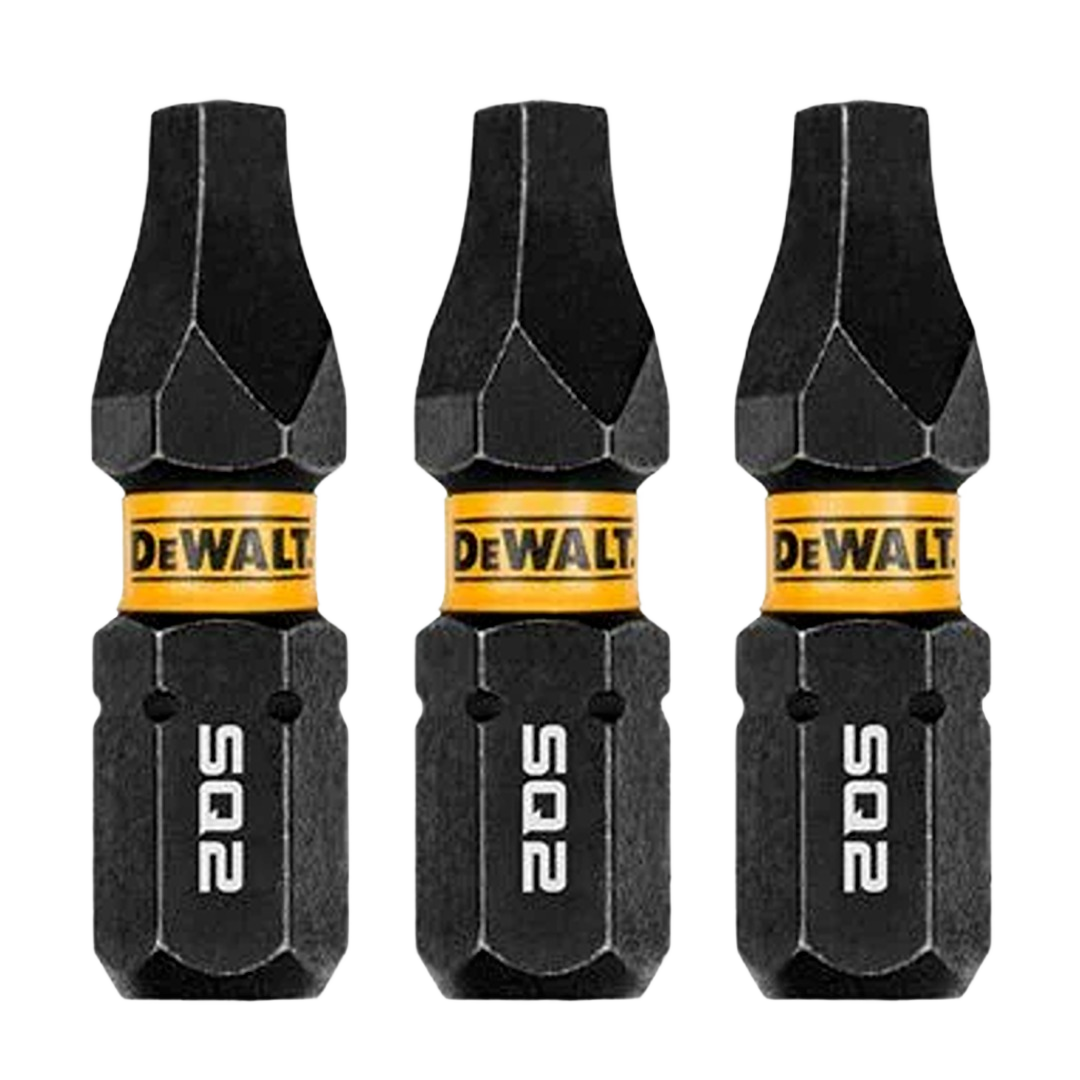 Set of three 1-inch square drill bits with enhanced durability for power tool accessories and home improvement tasks