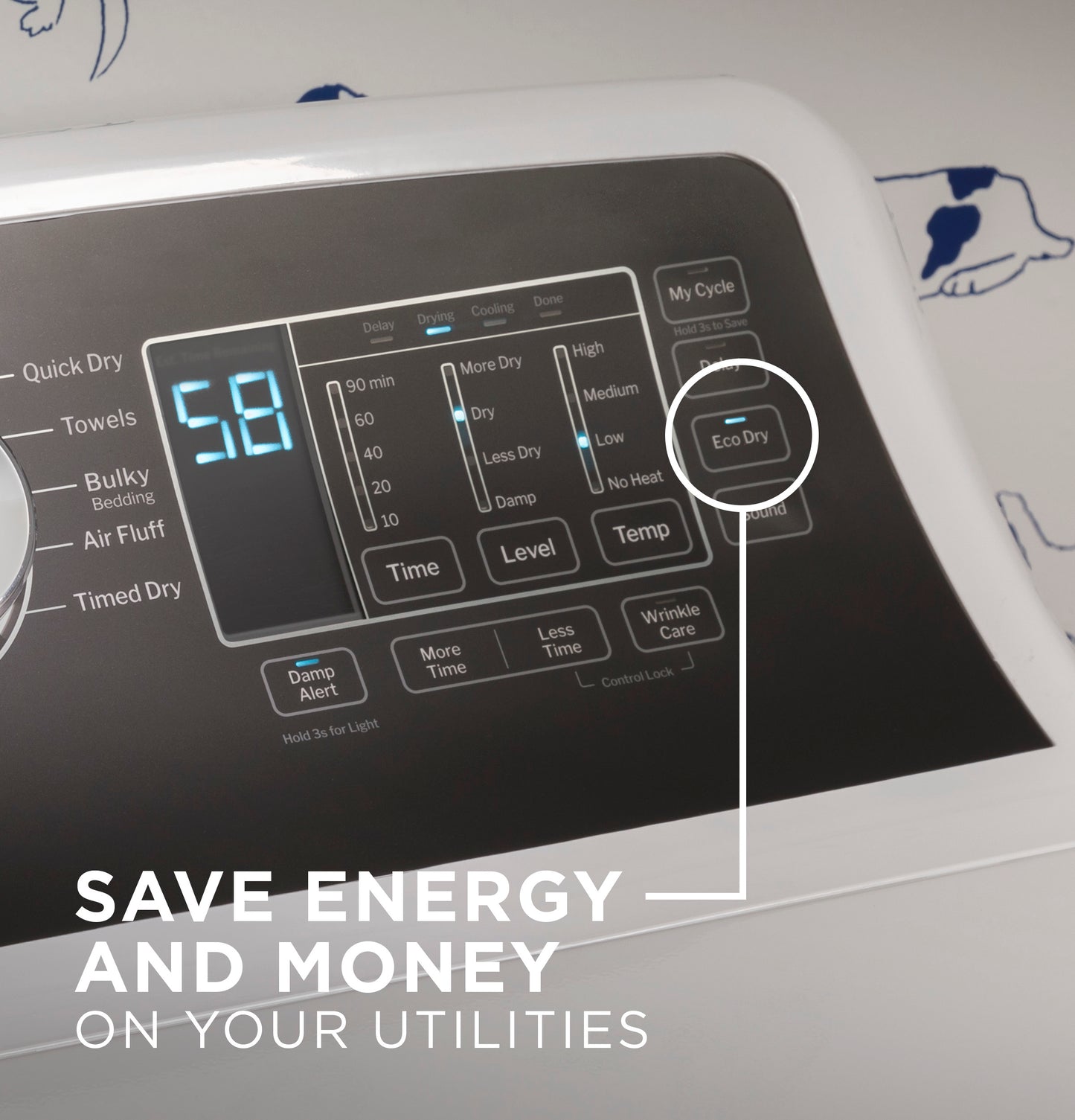 GE® 7.4 cu. ft. Capacity Gas Dryer with Up To 120 ft. Venting and Sensor Dry