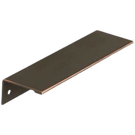 Minimalist oil rubbed bronze cabinet pull with flat design for modern furniture hardware and home improvement collections under 50 dollars