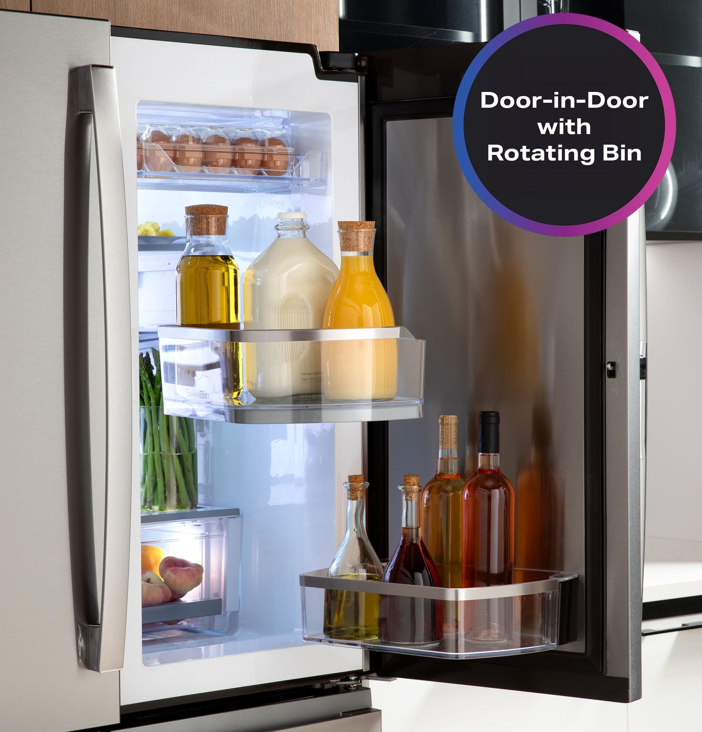 GE Profile™ 22.4 Cu. Ft. Smart Counter-Depth Fingerprint Resistant 4-Door French-Door Refrigerator with Door In Door