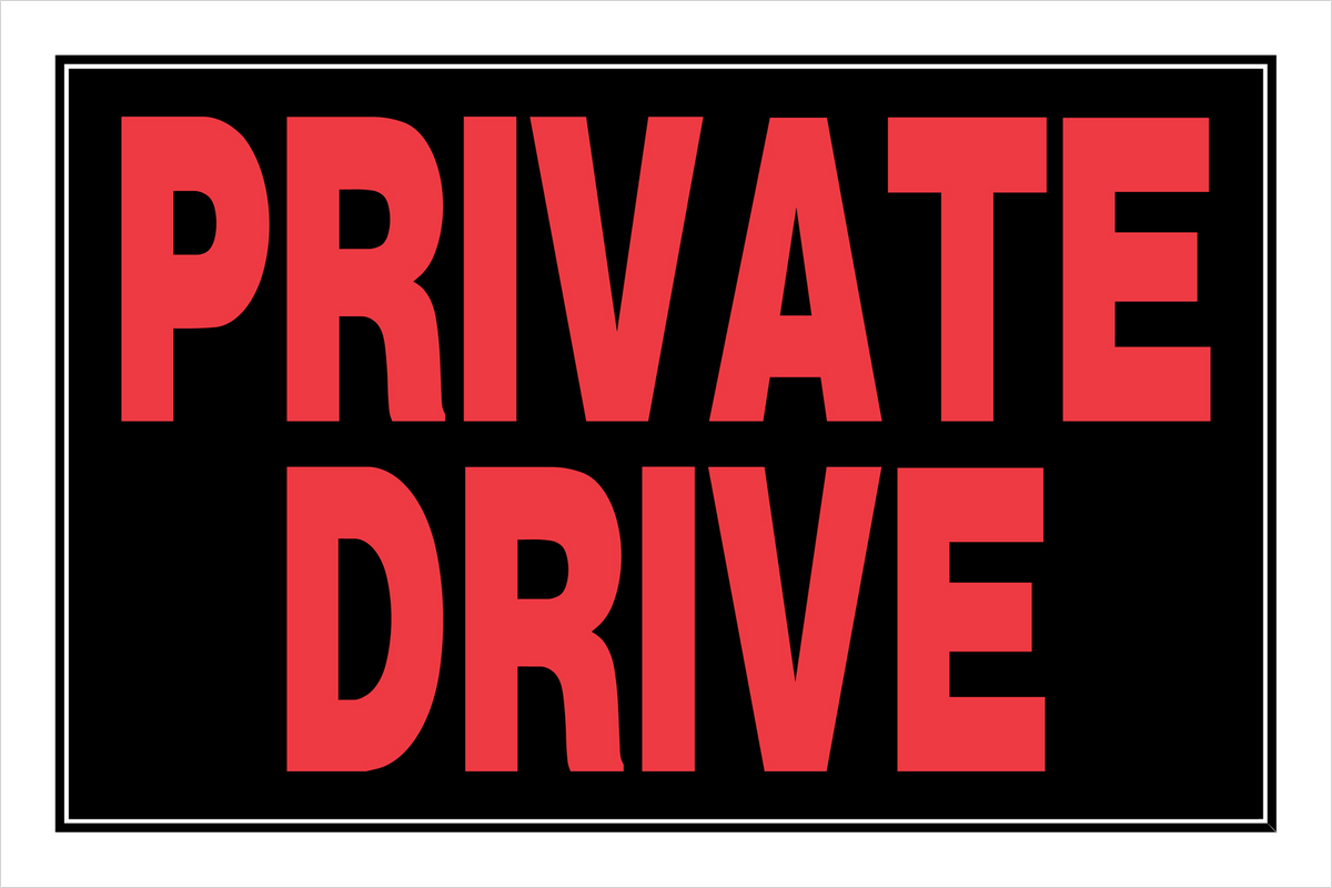 Hillman Private Drive Sign (8" x 12")