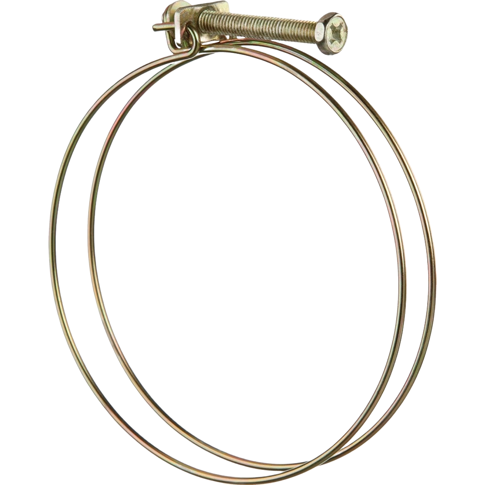 Zinc-plated wire hose clamp with adjustable screw tightening mechanism for home improvement and tool applications