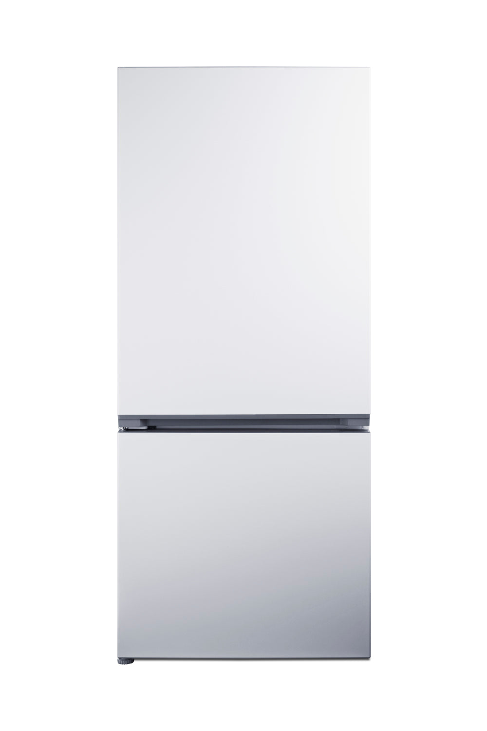30-inch white counter-depth bottom-mount refrigerator-freezer in modern kitchen appliance collection
