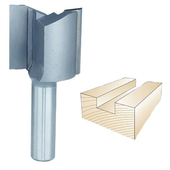 Carbide-tipped straight woodworking bit for dados and grooves in power tool accessories under $50 collection