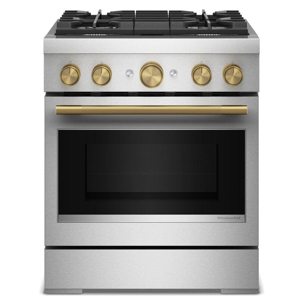 30-Inch 4 Burner Commercial-Style Dual Fuel Range with No Preheat Air Fry Mode