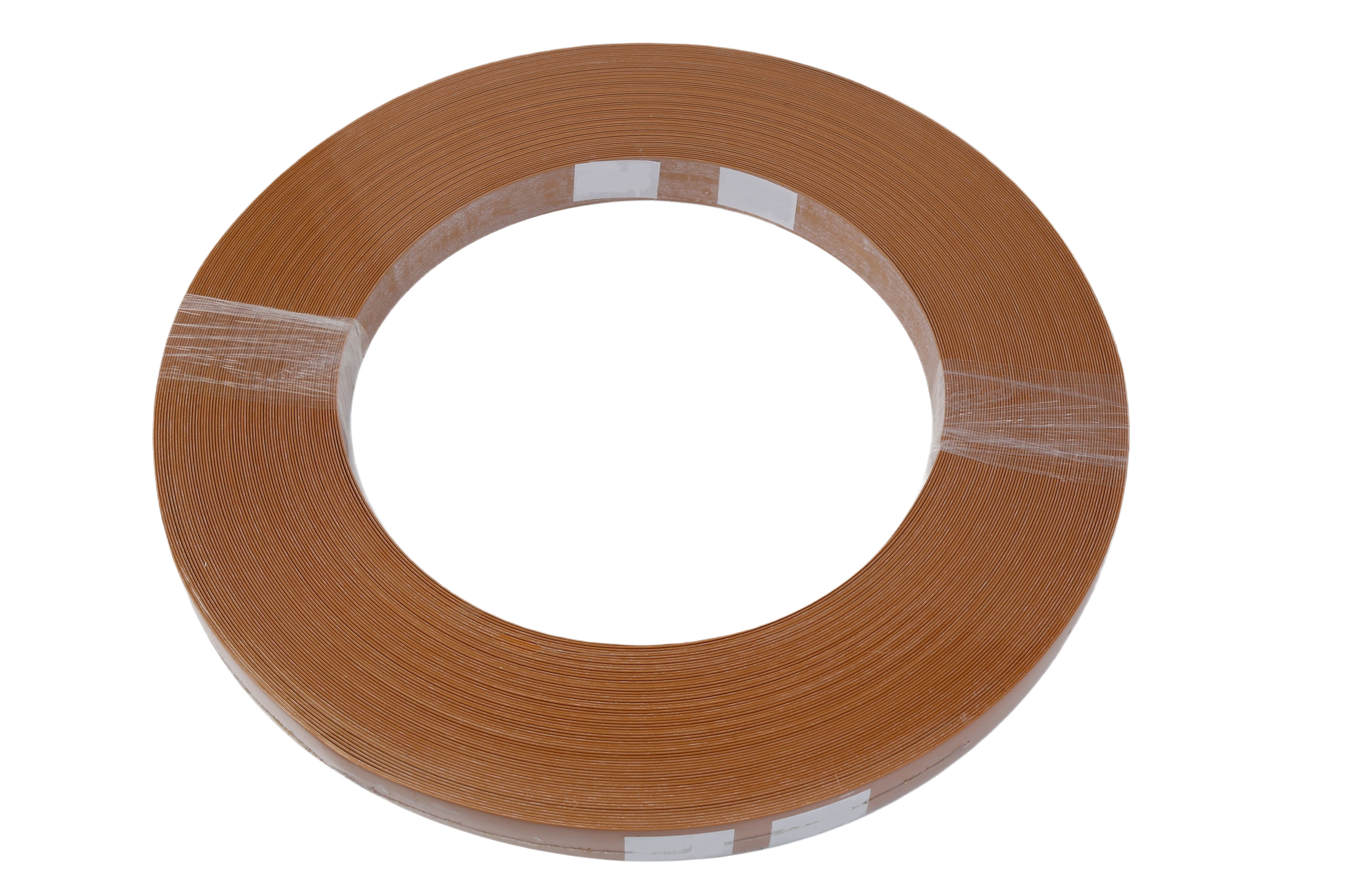 Roll of wood-grain edge banding tape in cherry finish for home improvement and woodworking projects
