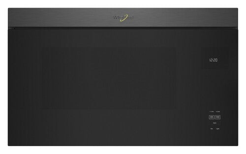Black flush mount microwave with touch controls and digital clock in Microwaves and Kitchen & Kitchenware collections