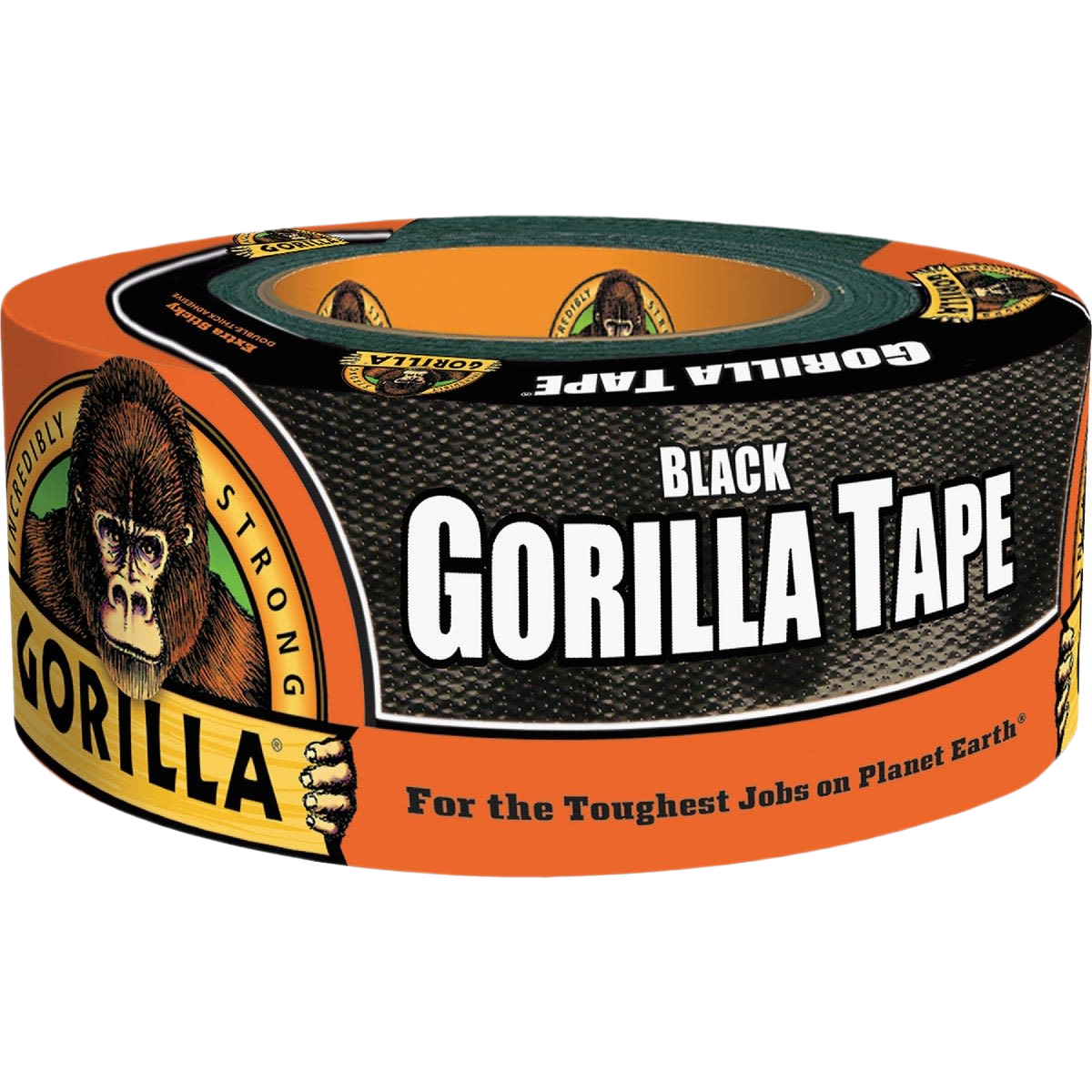 Black Gorilla To Go heavy-duty duct tape roll with reinforced backing for tough home improvement and tool projects