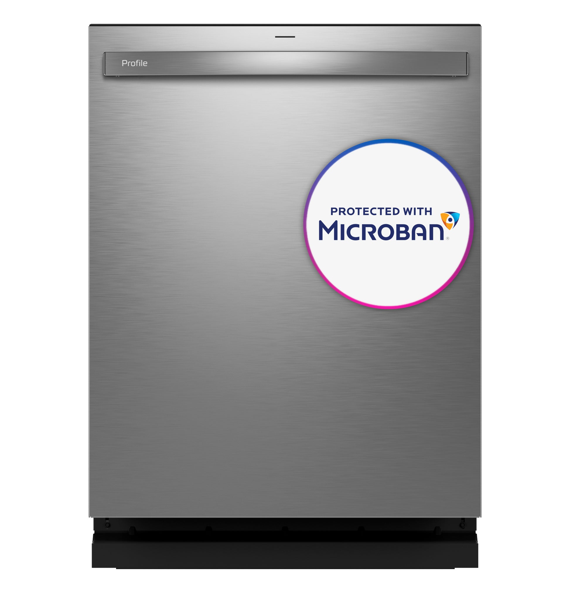 Stainless steel dishwasher with antimicrobial Microban protection and concealed handle in dishwashers and kitchenware collection