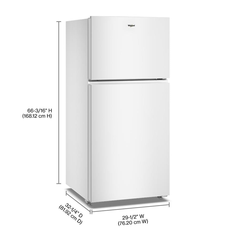 Whirlpool® 30-inch Wide Top Freezer Refrigerator with Total Coverage Cooling- 19 Cu. Ft.