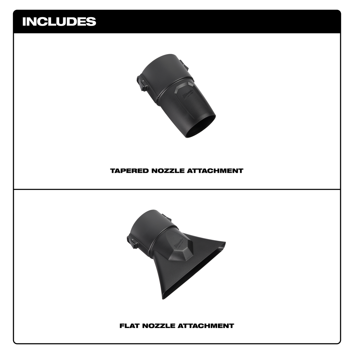 Milwaukee Blower Tapered and Flat Nozzle Attachment Kit