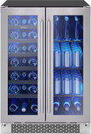 Wine & Bev Center 24", Frech Door, Dual Zone