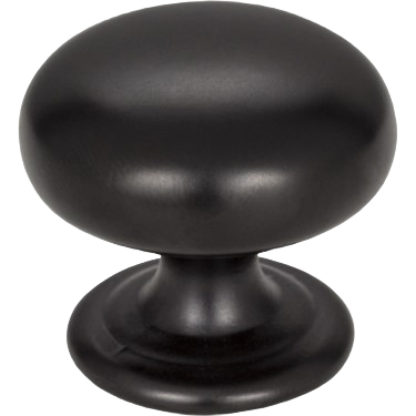 Matte black cabinet knob with smooth rounded top for furniture hardware and home improvement projects under $50 collection