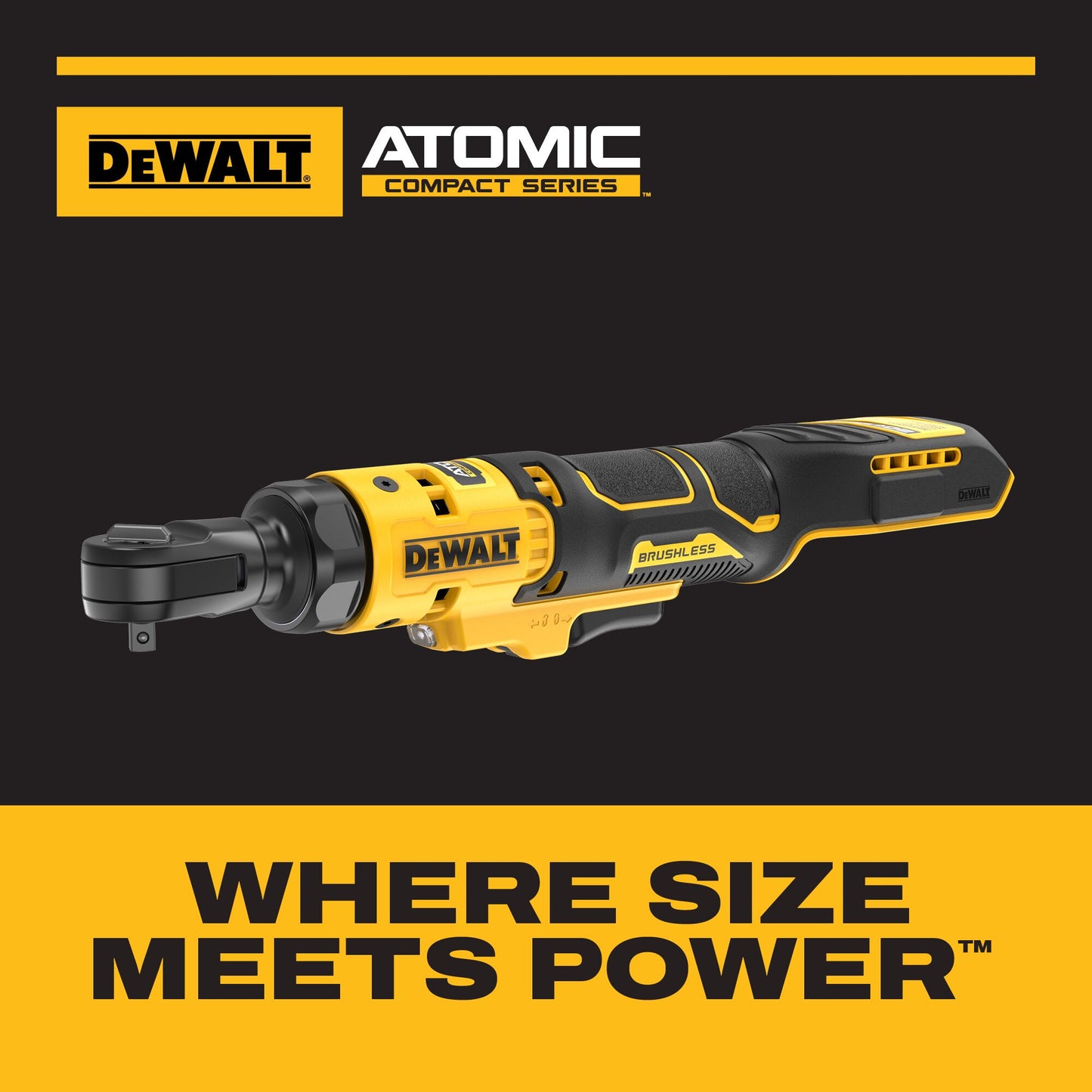 DEWALT ATOMIC™ 20V MAX* Brushless Cordless 1/4 In. Ratchet (Tool Only)
