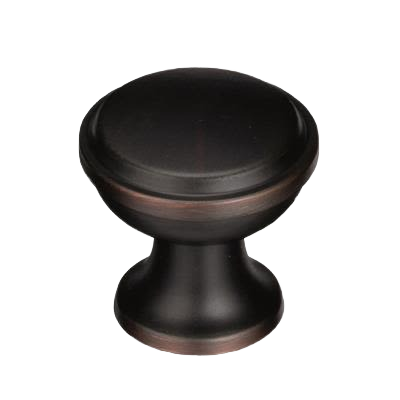 Oil-rubbed bronze cabinet knob with classic shape for hardware and furniture accessories under $50 collections