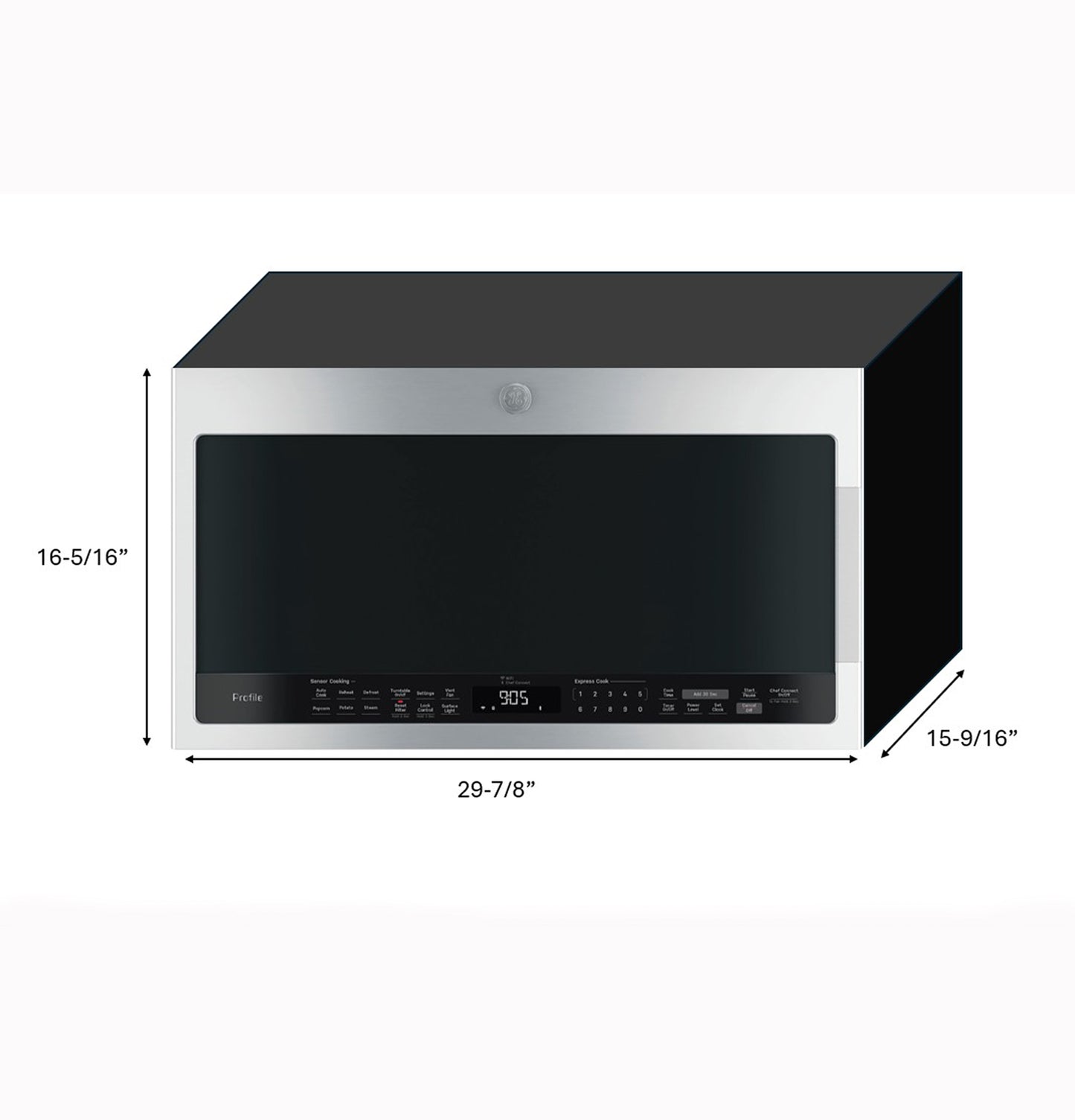 GE Profile™ 2.1 Cu. Ft. Over-the-Range Sensor Microwave Oven