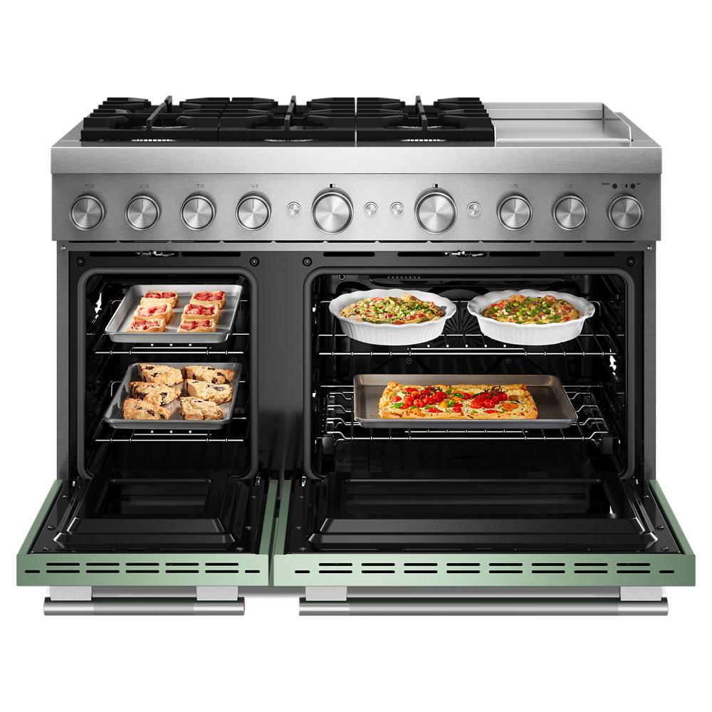 48-Inch 6 Burner Commercial-Style Dual Fuel Range with Griddle