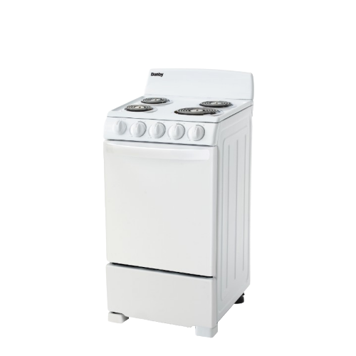 20" Electric Range, Coil Elements,Push & Turn Safety Knobs,Manual Clean
