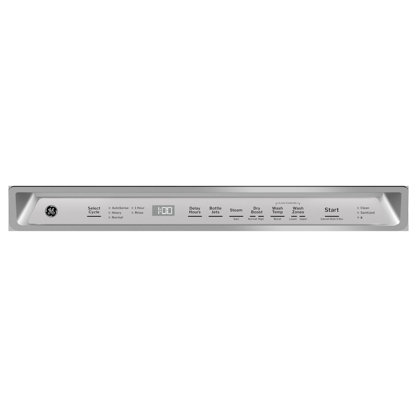 GE® ENERGY STAR® Front Control with Stainless Steel Interior Dishwasher with Sanitize Cycle