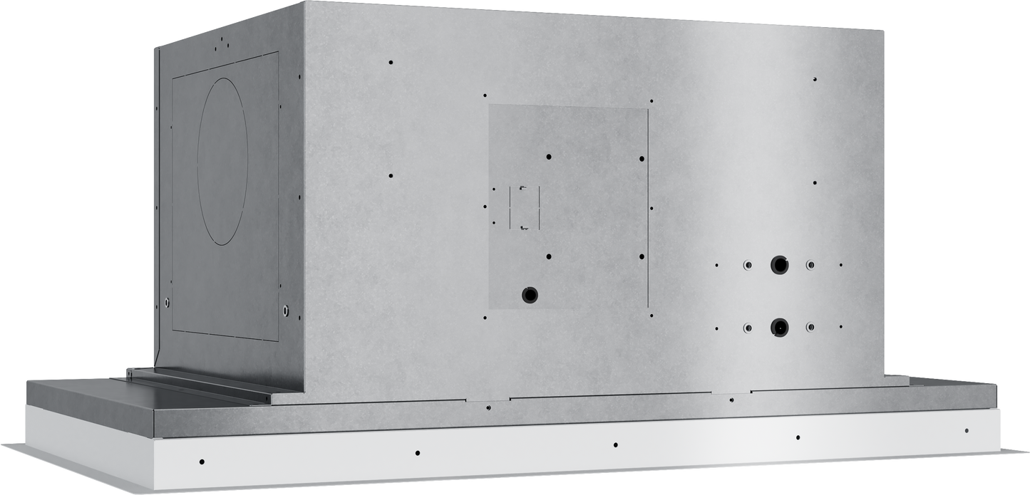 Stainless steel 36-inch in-ceiling island range hood body only with vents and openings, part of Range Hoods, Kitchen & Kitchenware, All Products, and Appliances at Hartville Hardware.