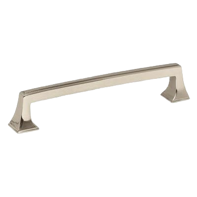Polished nickel cabinet pull with 6-5/16 inch spacing for hardware and furniture accessory needs under $50 collection