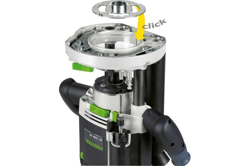 Compact woodworking router with quick-change guide bushing for precise and efficient home improvement projects under $100