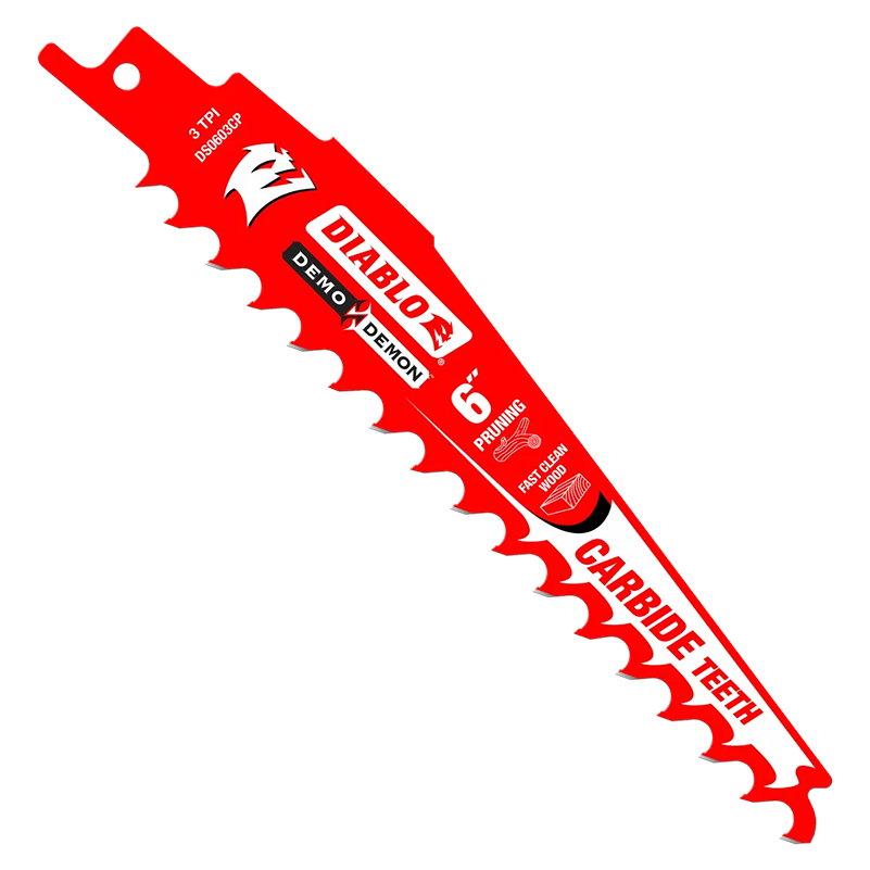 Red pruning saw blade with carbide teeth for woodworking and power tool accessories under $50