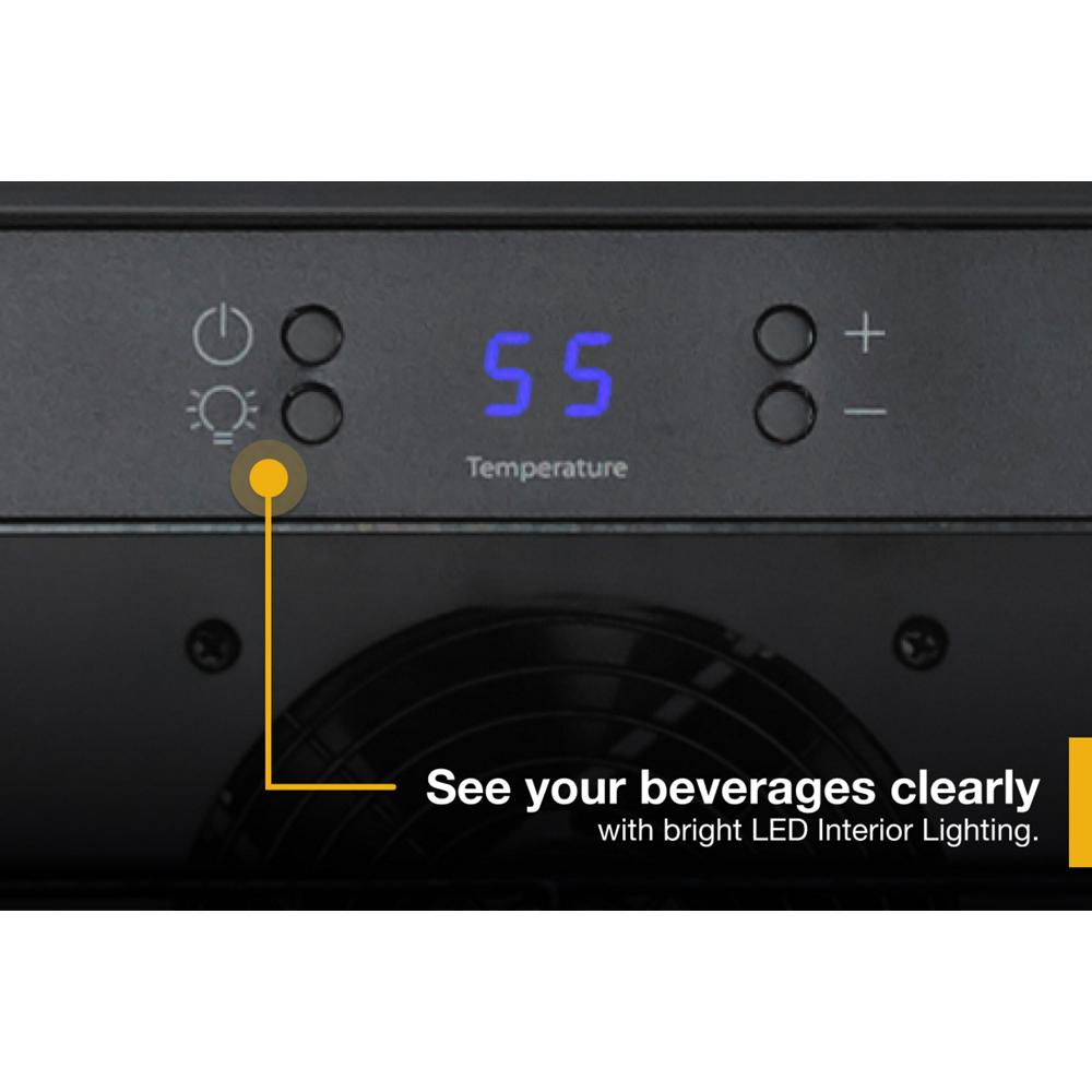 Digital temperature control panel with LED display and buttons for adjusting settings on kitchen appliance