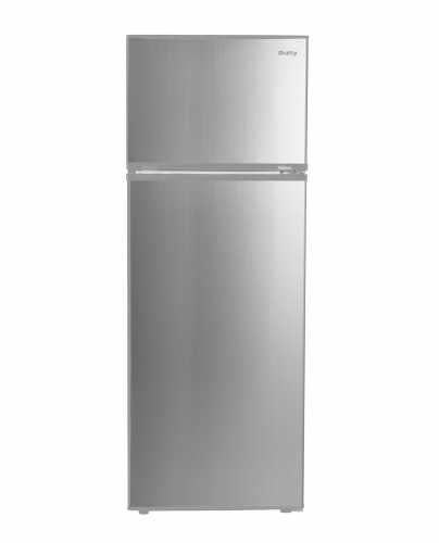Stainless steel top freezer refrigerator with minimalist design from Refrigerators and Appliances collections