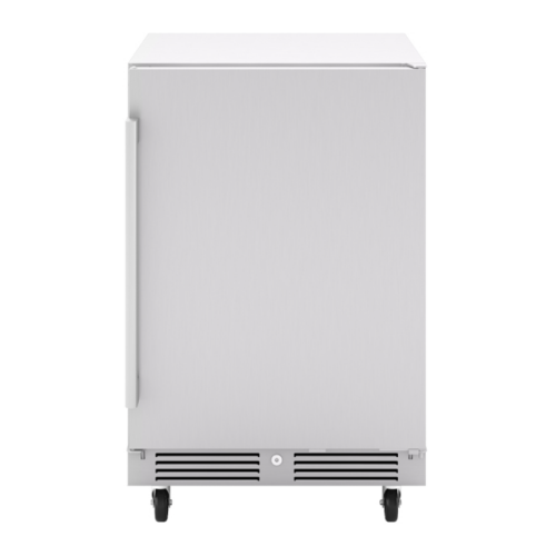 Zephyr Presrv Refrigerator, 24in Compact, Outdoor Stainless Steel, Reversible Door, Lock, 1 Zone Cooling, Model PRR24C01AS-OD by Zephyr