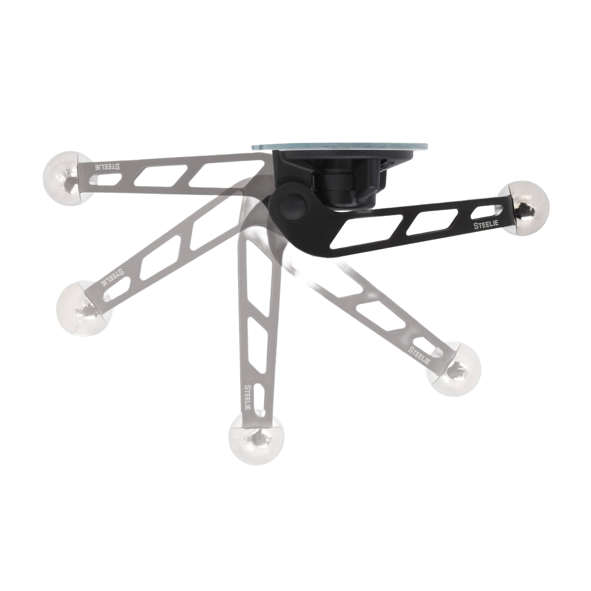 Silver metal phone holder with adjustable arms and magnetic ball joints for wire and electrical accessories under $50 collection