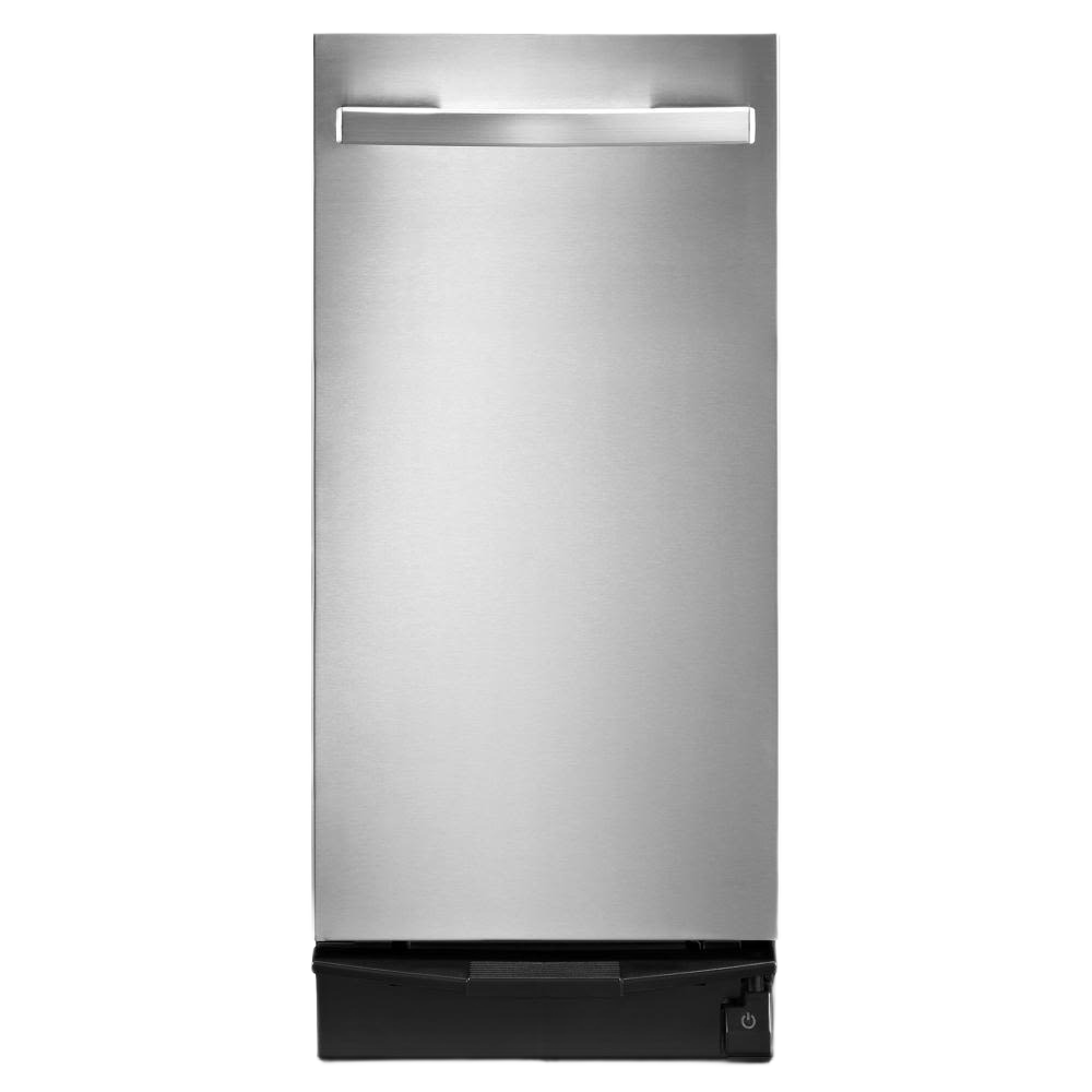 Sleek stainless steel 15-inch undercounter trash compactor with integrated handle from Kitchen & Kitchenware appliances collection