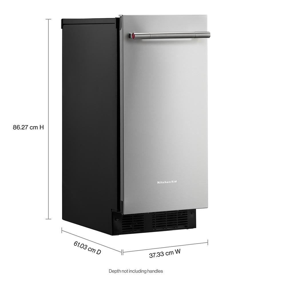 15-Inch 25 lb. Panel-Ready Automatic Ice Maker with Clear Ice Technology PrintShield® Stainless Steel