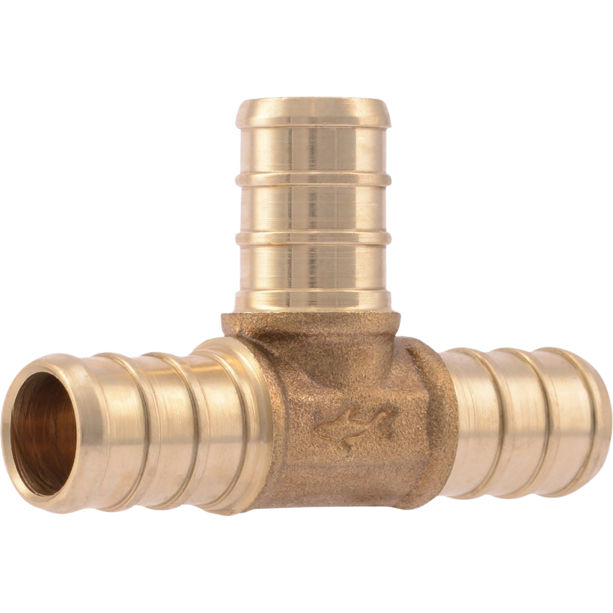 Brass PEX barb tee fitting for plumbing connections in pipes and fittings collection under $50
