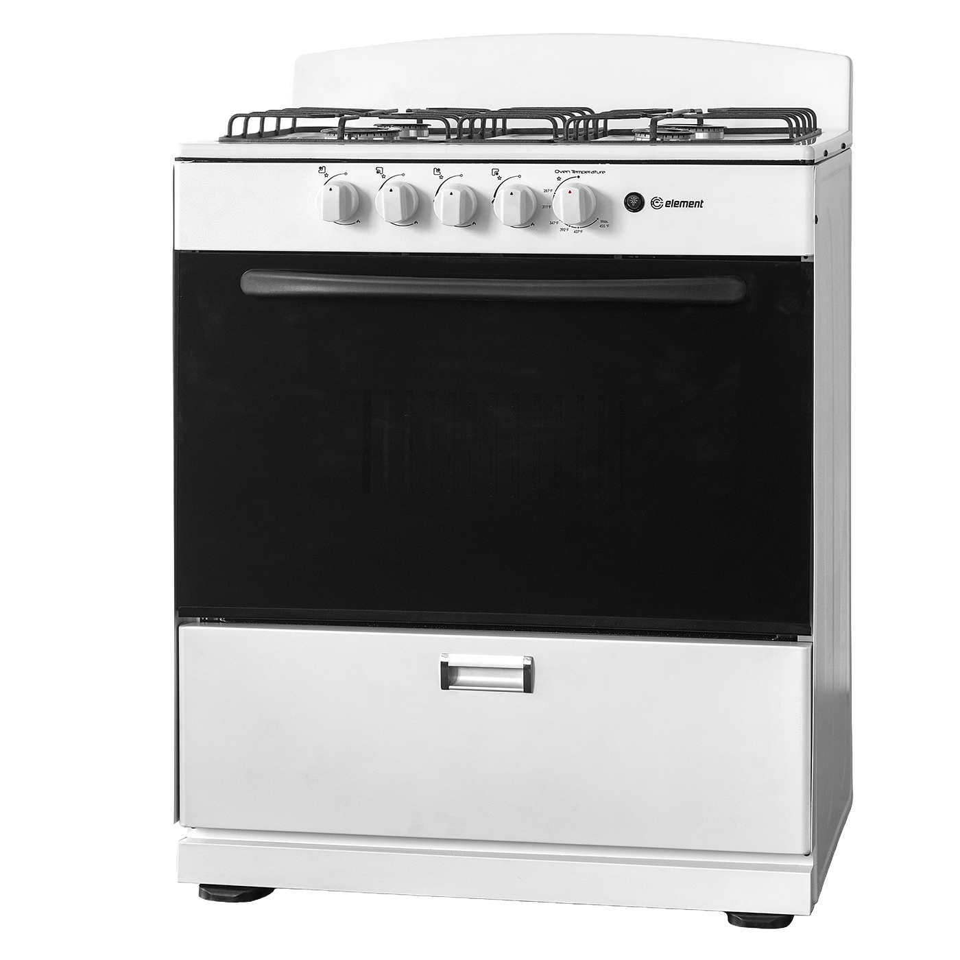 Element Electronics 4.0 cu. ft. 30", 4-Burner Gas Range (EEGR3A4MCCW)