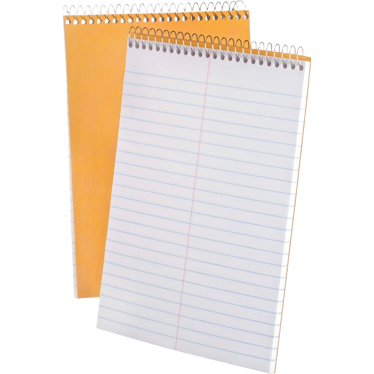 Two spiral-bound steno notebooks with lined paper and sturdy chipboard covers for office and stationery use