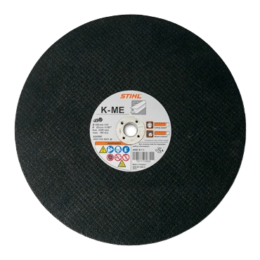 Black abrasive cutting wheel with 20mm center hole for metalworking in power tool accessories collection