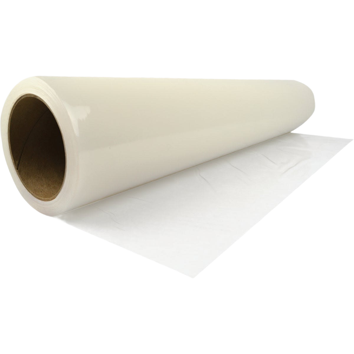 Clear protective film roll for floors designed to shield carpet and surfaces during home improvement projects