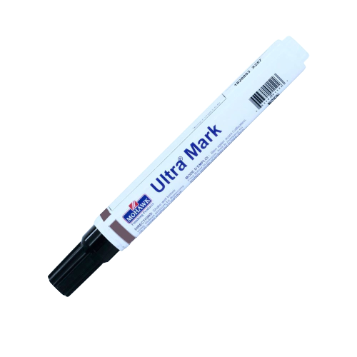White and blue Mohawk Ultra Mark Marker charcoal for wood touch-ups in stains and finishes under 50 dollars