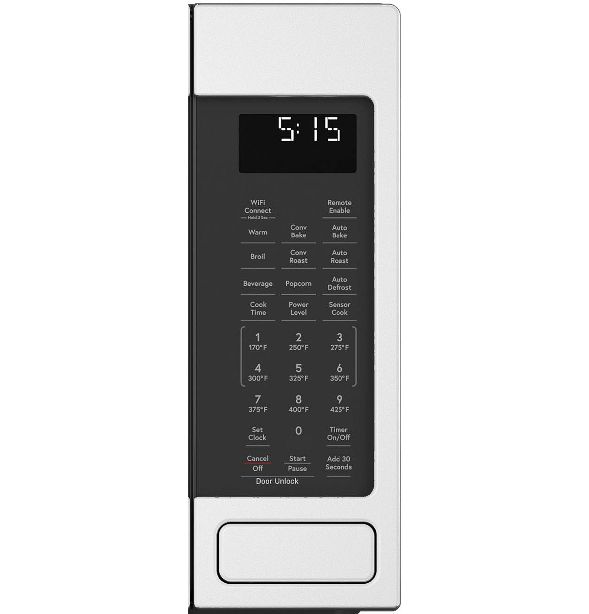 Digital control panel of stainless steel smart countertop convection microwave with timer from Microwaves and Appliances collections