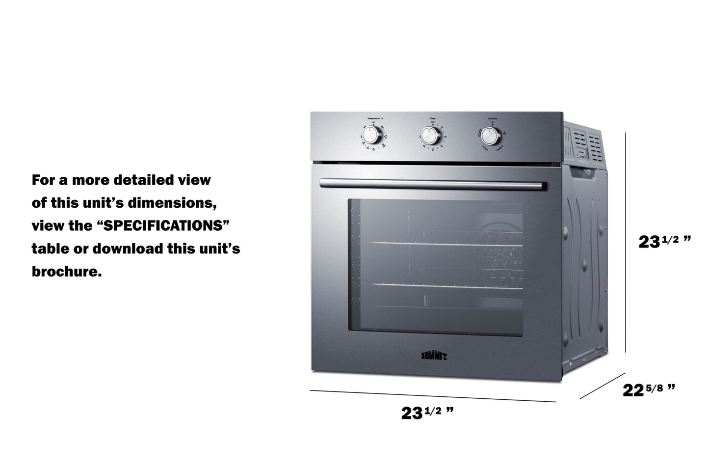 24" Wide LP Gas Wall Oven