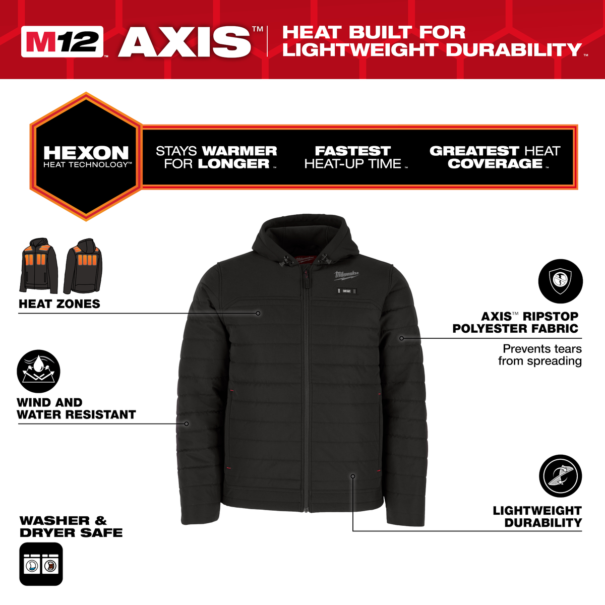 Milwaukee M12™ Men's Heated AXIS™ Quilted Jacket