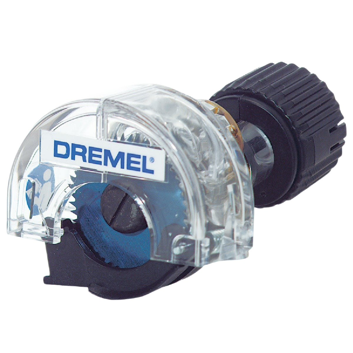 Compact rotary tool saw blade attachment with clear guard for precise cutting in power and rotary tool accessories collections