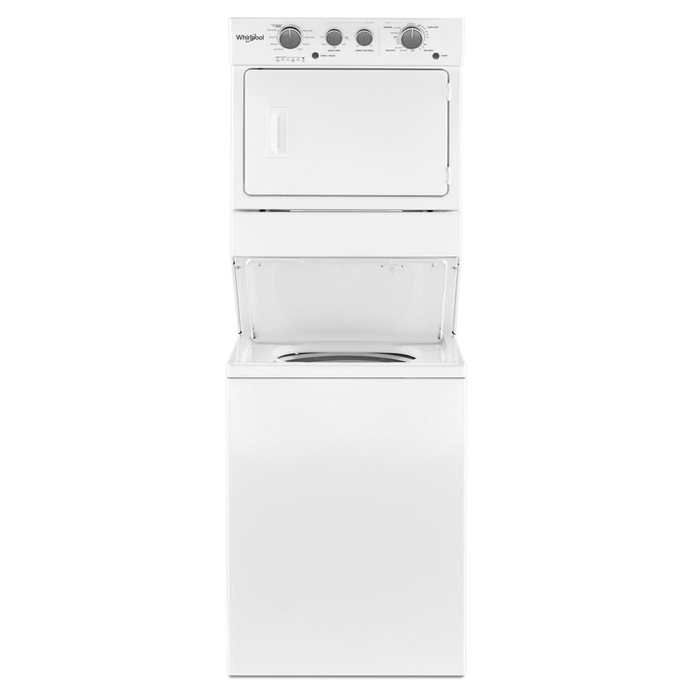 3.5 cu.ft Long Vent Electric Stacked Laundry Center 9 Wash cycles and AutoDry™
