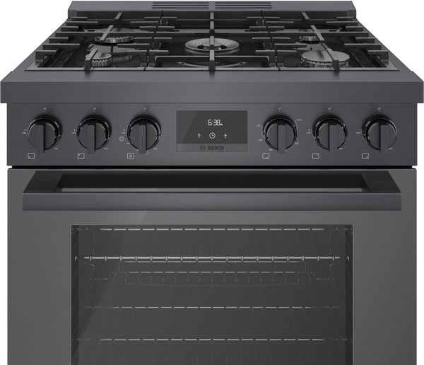 800 Series, Gas Freestanding Range, 30'', Black Stainless Steel