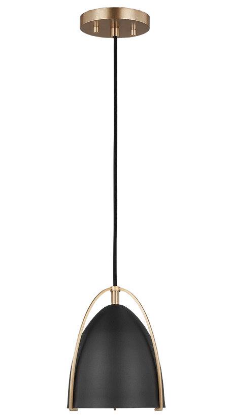 Visual Comfort Satin Brass Studio Norman Mini Pendant – Hartville