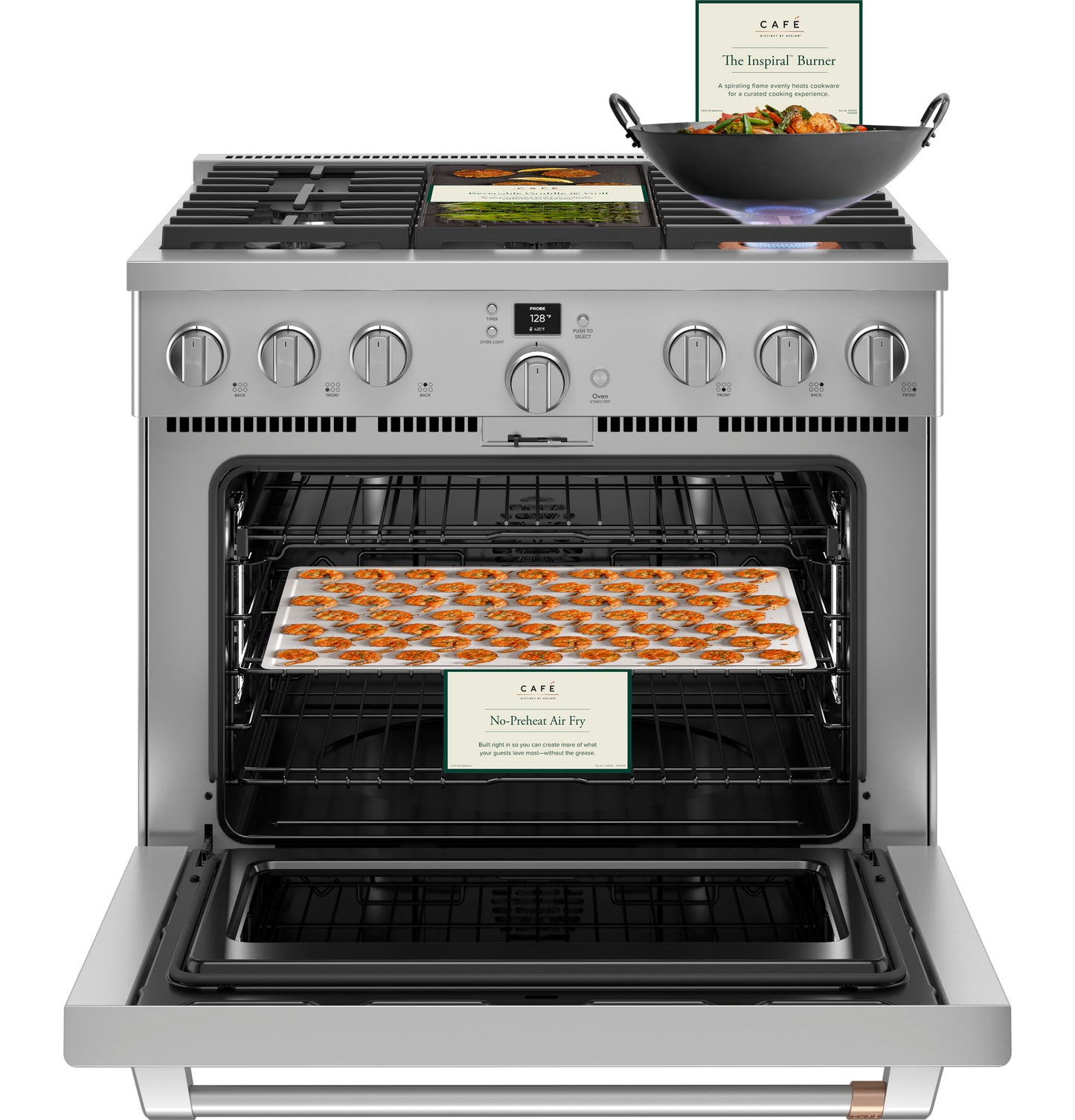 CAFÉ™ 36" Smart Dual-Fuel Commercial-Style Range with 6 Burners (Natural Gas)