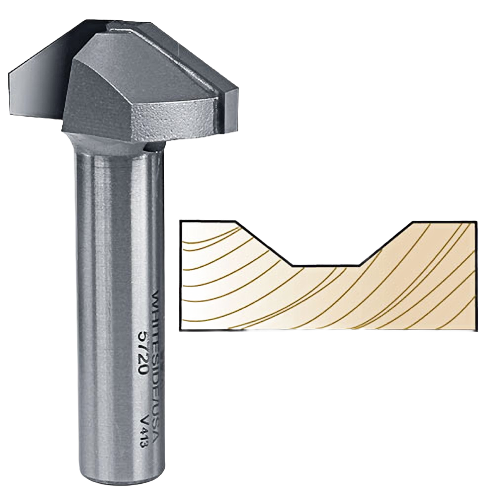 Straight panel router bit for MDF doors with a 1/2 inch shank, ideal for tool accessories and home improvement tasks