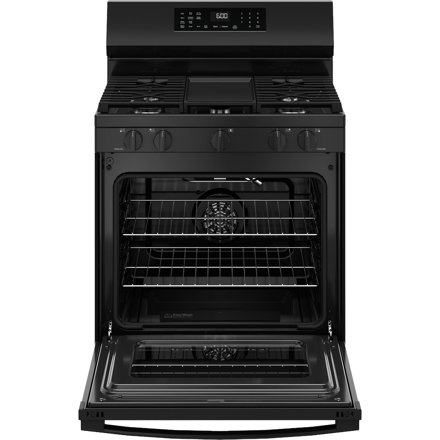 GE® 30" Free-Standing Gas Convection Range with No Preheat Air Fry and EasyWash™ Oven Tray