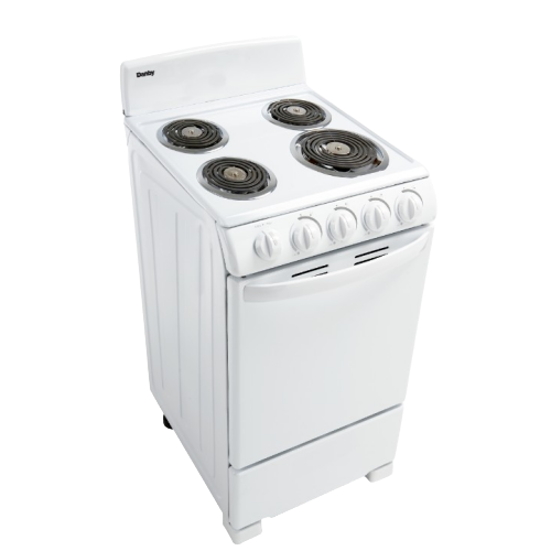 20" Electric Range, Coil Elements,Push & Turn Safety Knobs,Manual Clean